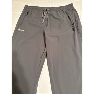 PANTS GYM Pudolla XXL Mens Travel Athleisure Hiking Stretch GRAY Drawstring